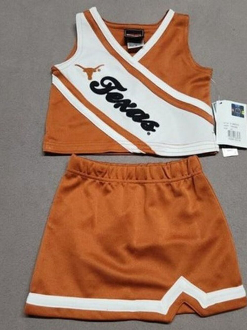 Texas Longhorns Toddler Cheerleader Outfit Set Size 3T Licensed Orange 160